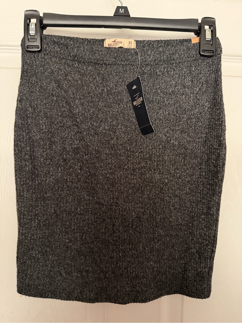 Hollister Charcoal Ribbed Skirt